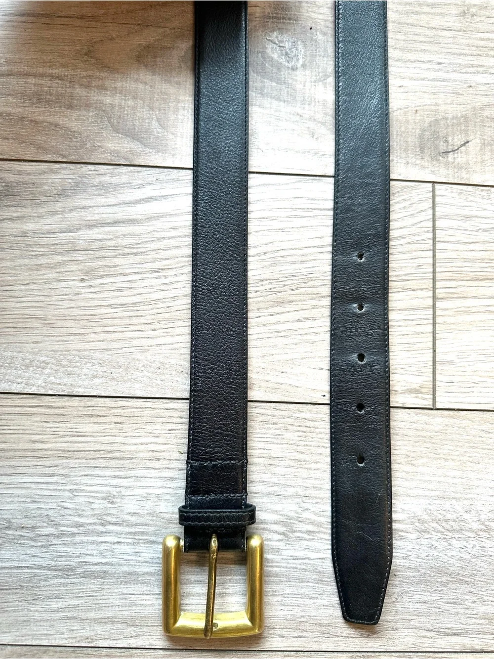 YSL Minimalist Belt in Leather and Brass - Vintage